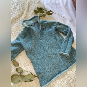 Patagonia fleece quarter zip sweatshirt in blue